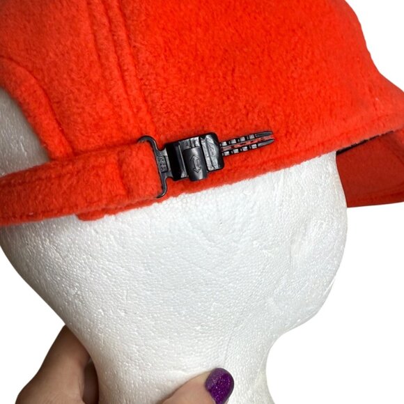 90s‎ Gap Orange Fleece Strap Back Hat Outdoors Hunting Size M/L - Picture 6 of 8